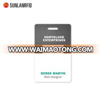 Sunlanrfid Free Sample RFID Smart Card Inkjet Printing PVC Student Employee Plastic Working ID card Photo Portrait ID card