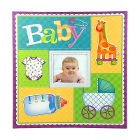 Baby design photo album Paper printing cover self adhesive diy photo scrapbook 12*x12 magnetic stick sheet photo albums