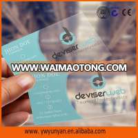 2017 high quality transparent plastic pvc business card/pvc business card printing /pvc card